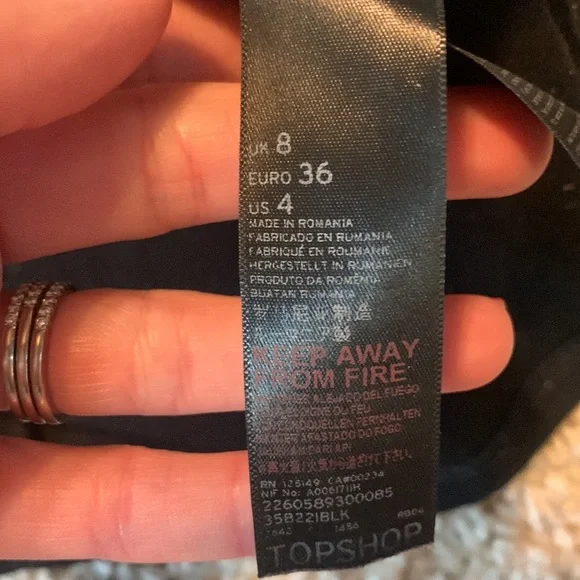 Topshop Dress Black Size 4 - Picture 6 of 6